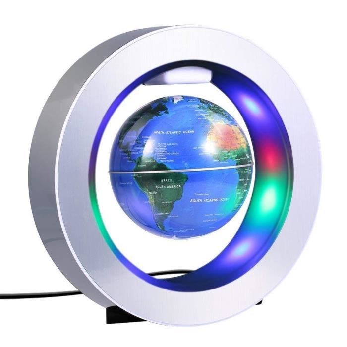 Magnétique Globe Lévitation Tournant 4 Pouces Carte du Monde de la Terrestre Flottante d'antigravité pour Cadeau d'Enfants