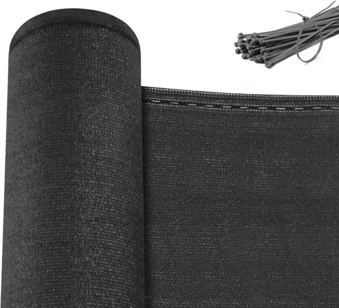 WOLTU Brise vue jardin, cl&ocirc;ture jardin ext&eacute;rieure en hdpe 280g/m&sup2;,filet occultant,1x15m,anthracite 