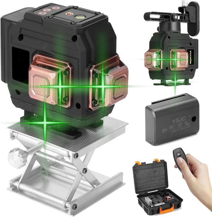 Niveau Laser Multifonctionnel à 16 Lignes Fonction D'auto-nivellement à 3 ° Outil De Nivellement