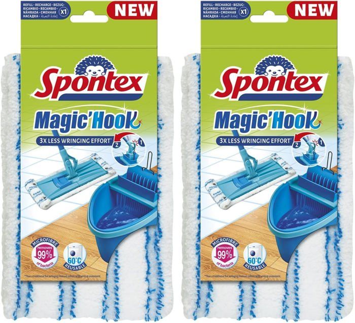 Lot de 2 Recharges Magic' Recharge Microfibre pour Kit Balai Plat Magic ...