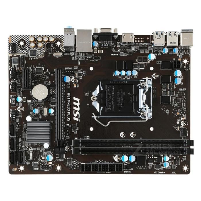 Carte mère MSI H81M-E33 PLUS Intel H81 LGA 1150 2xDDR3 SDRAM 16 Go Micro ATX - Msi
