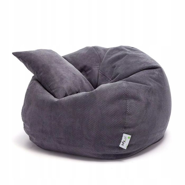 Pouf Poire Ecopuf - Fauteuil Canapé Coussin de Sol Pouf dintérieur/extérieur - Graphite