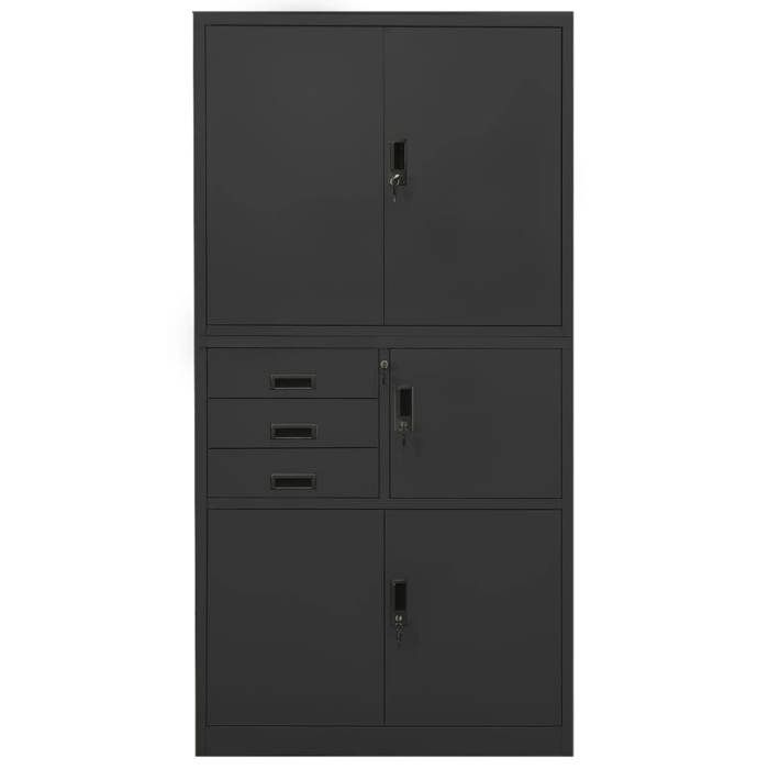 Armoire de bureau - UU - design simple - Anthracite 90x40x180 cm Acier a259