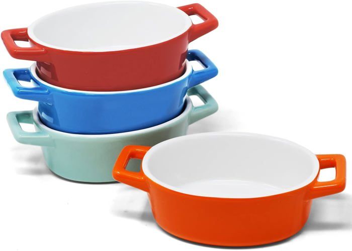 Ramequins En Céramique Pour Soufflés, Passe Au Four, 6 Mini Bols En Porcelaine 240 Ml, Ramequins