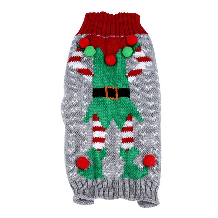 Comparer les prix de Pull chaud de Noël à la mode pour chien décoration de costume de fêtes de Noël pour chiens chiots chats (M)