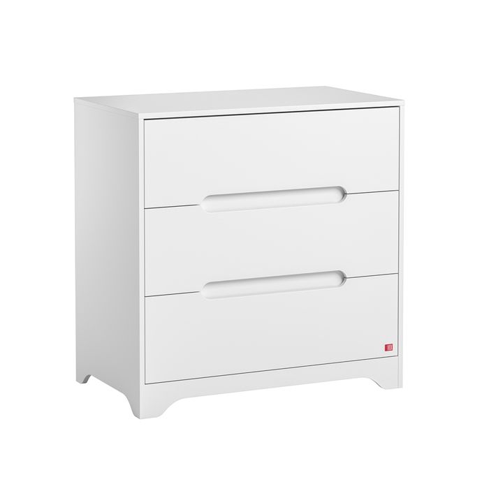 Commode à langer 3 tiroirs Vox - Ova - 88 5 x 52 x 89 5cm - Blanc Commode à langer 3 tiroirs Vox - Ova - 88 5 x 52 x 89 5cm - Blanc