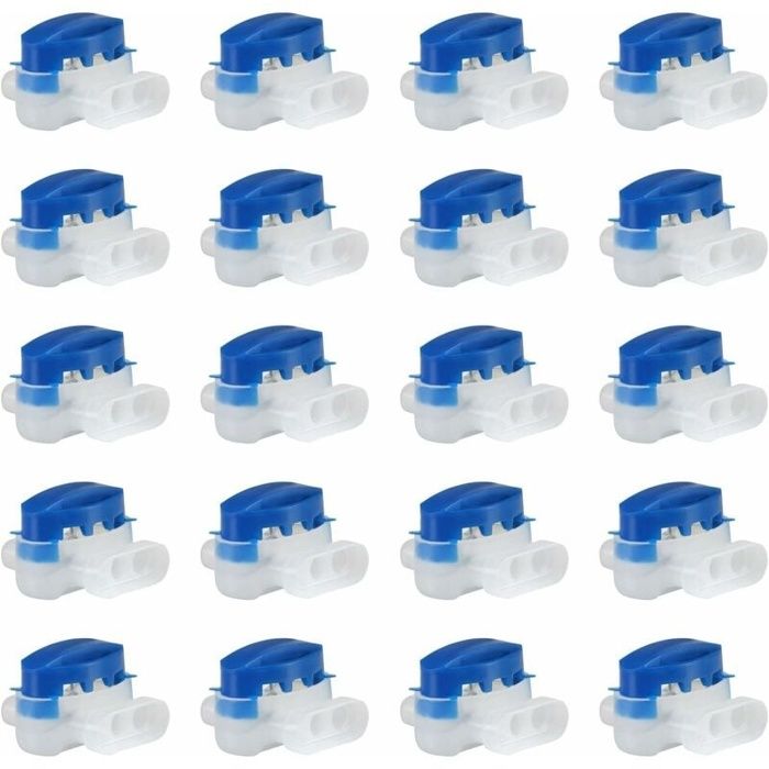 Lot de 20 connecteurs de câble étanches remplis de gel pour robot tondeuse (2–3 fils 0 5–1 5 mm²)