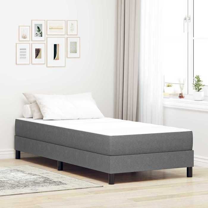 vidaXL Matelas en mousse gris clair 80X200 cm Fermeté réglable Matériau respirant Lit simple pour sommeil confortable 42008256