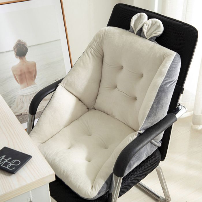 Coussin de Chaise avec Dossier 45cm siège Coquille Fauteuil Velours Douillet Elastique Coussin de Siège pour pour Bureau Jardin I