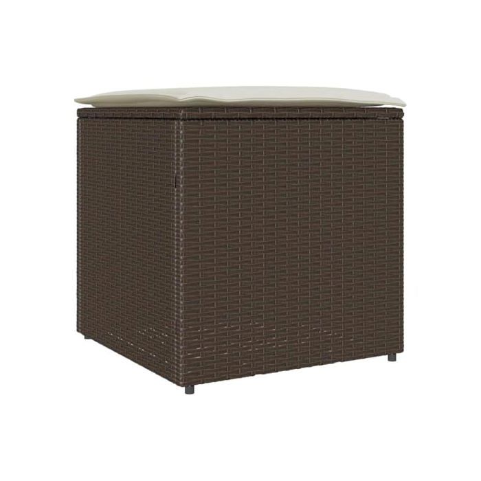 vidaXL Coffre de rangement et Coussins en ratán et en tissu - vue 6