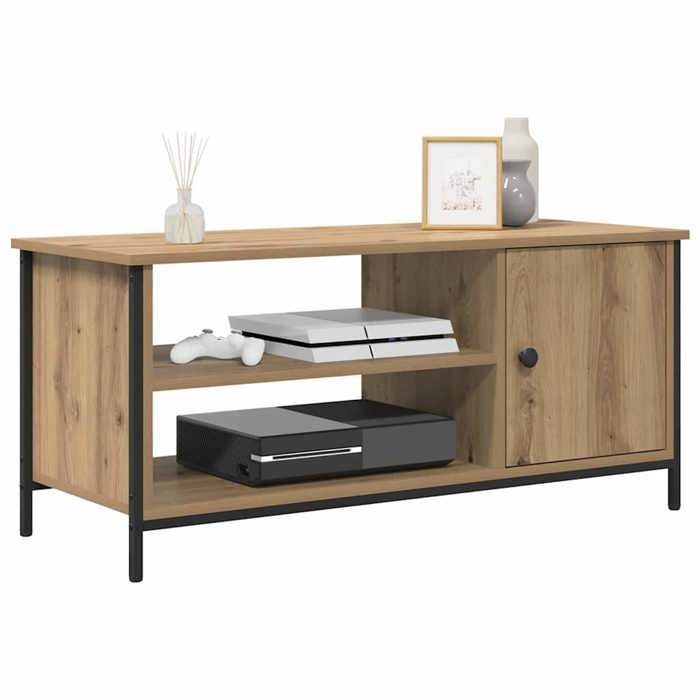 Sarazyj®Banc TV - meuble hifi - Marron Meuble TV - chêne artisanal - 100 x 40 x 45 cm - bois dingénierie - 89128