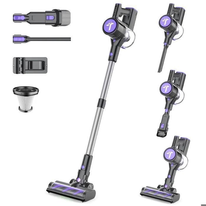 Aspirateur à main sans fil - TEENDOW - P11Pro Purple - Autonomie 30 min - Bac 450 ml - Moteur sans balais - Teendow