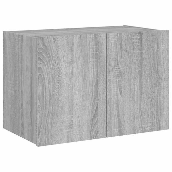 CHIC Meuble TV mural - ZENCORE - Cabinet TV - avec lumières LED sonoma gris 60x35x41cm 4148