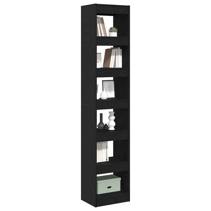 Armoire à dossiers/Cabinet à vitrine Noir - SWEETY Bibliothèque Chêne noir 40x30x198cm Bois dingénierie CL34749618644