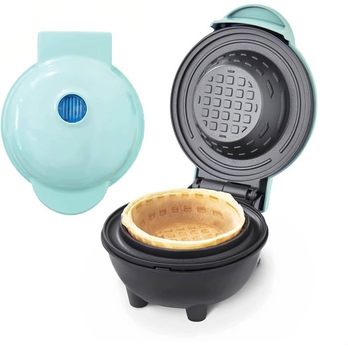 Machine Gaufres Bol 110V Ménage Ustensile Petit Déjeuner Crème Glacée Tarte Aux Œufs Antiadhésif Compact