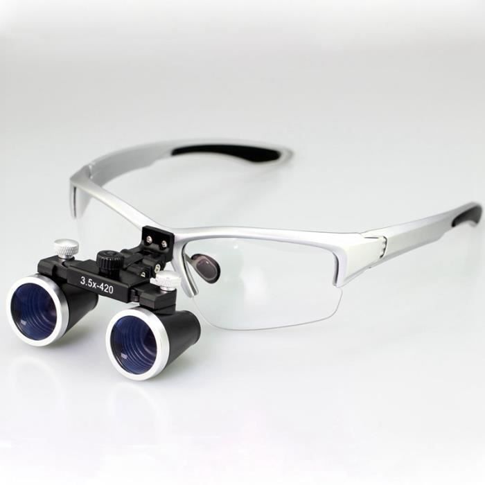 Loupes Chirurgicales à Clipser Sur Lunettes - Grossissement 2,5x Et 3,5x - Champ Large, Idéal Dentaire, Précision