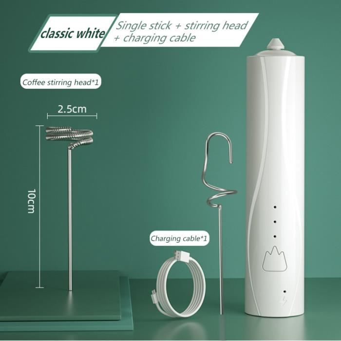 Batteur à œufs Portable Rechargeable USB - 3 Vitesses, Sans Fil - Parfait Pour Milk-shakes, Crèmes, Pâtes