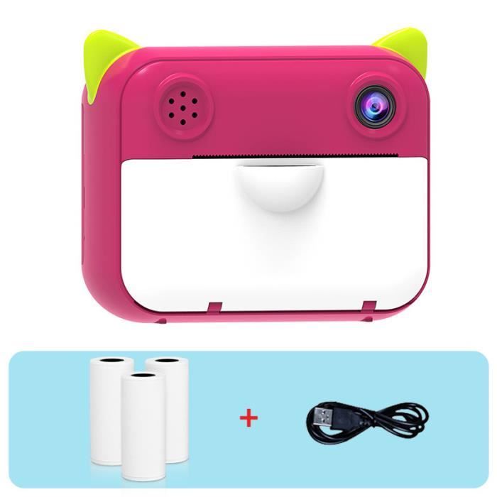 Appareil Photo 1080p Enfant Appareil Photo Numérique Enfant 1080P HD - Écran 2.0", Trépied, Carte SD 32Go, Cadeau Pour 3-12 Ans, Rose Jouet Photo 3-12 Ans