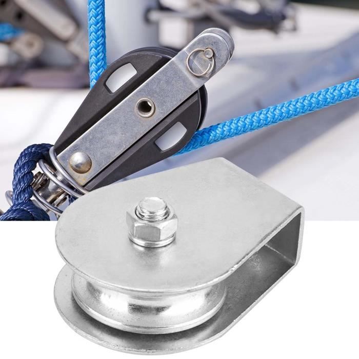 Poulie Simple Pivotante 8mm – Bloc Roue 0.075 Tonne Pour Corde Ou Câble