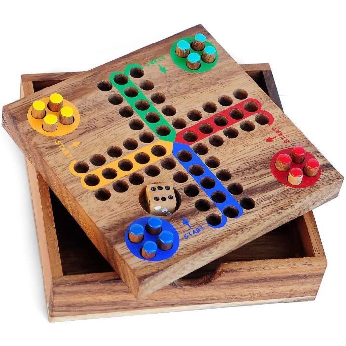 Jeux De Société Traditionnels - Logica Art. Ludo Pachisi T en Pas Jeu Bois  Précieux Stratégie 2-4 Personnes Version - Cdiscount Jeux - Jouets