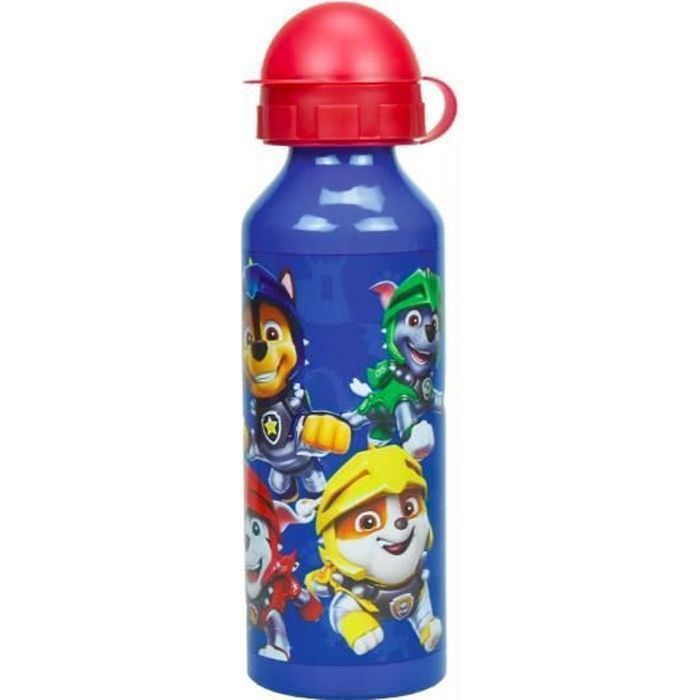 Gourde en aluminium - Pat patrouille - Chevaliers - 520 ml - Capuchon anti-poussière - Mixte