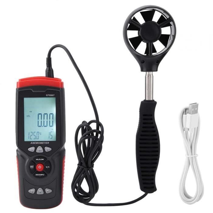 Anémomètre Numérique Peakmeter PM6252B – Vitesse Vent, Débit Air, Humidité, Température – USB & Rétroéclairage