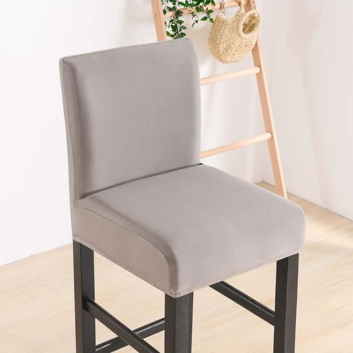 Lot De 4 Housses De Chaise Extensibles - Protection Anti-Taches Pour Tabourets Et Chaises