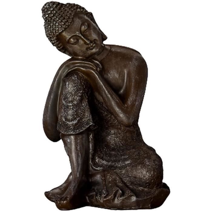 Statue Bouddha Thai Penseur Décoration Zen Et Feng Shui Objet Porte