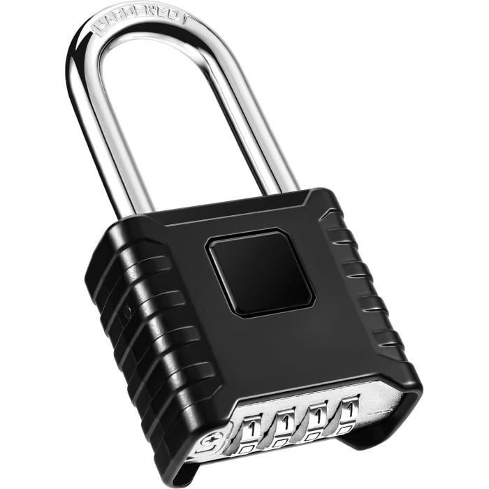 Lot De 2 Cadenas à Combinaison 4 Chiffres En Acier Inoxydable - Kuahome, Couleur Argent