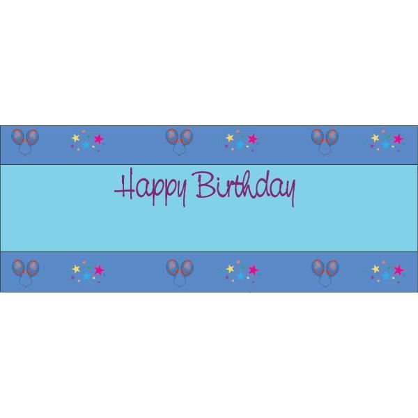 Joyeux Anniversaire Ballons Et Etoiles Bleu Banderole Personnalisee 180 X 70 Cm Cdiscount Maison