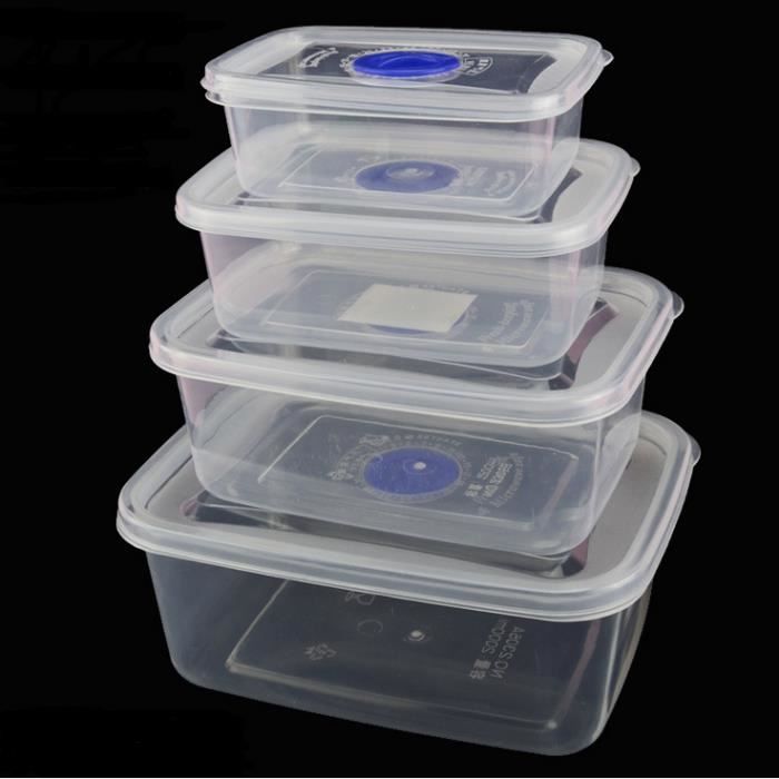 5pcs Tupperware micro-ondes rectangulaire des boîtes de nourriture