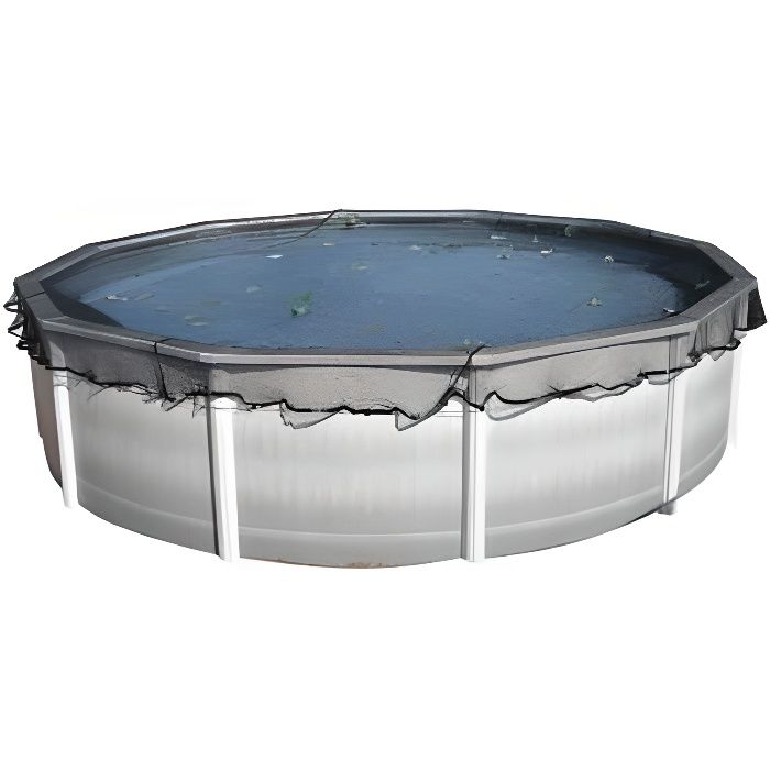 Bache filet anti feuille piscine hors sol jusqu'à 6.20 m de diamètre