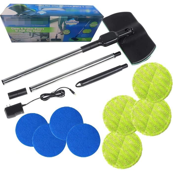 Balai Rotatif Électrique Sans Fil - Nettoyeur Vapeur Pour Sols, Murs, Fenêtres - Rotation 180°, Rechargeable