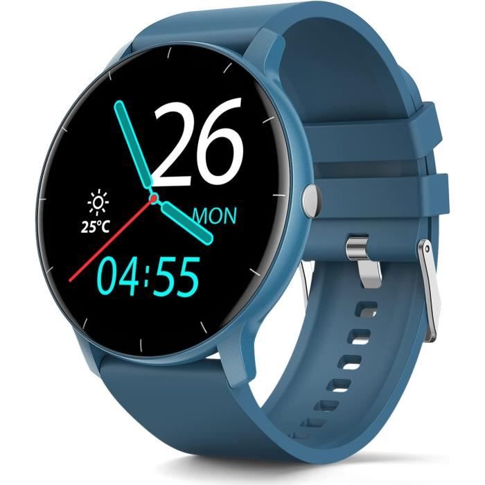 Montre Connectée Homme Femmes - Smartwatch Ronde Étanche IP67 Montres