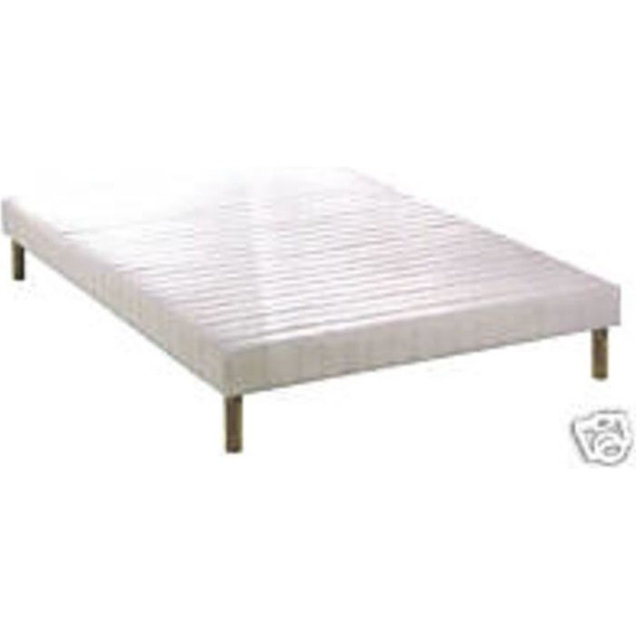 LITERIE SOMMIER TAPISSIER 130x190 CONFORT FERME LATTES LARGES EXTRA RESISTANTES