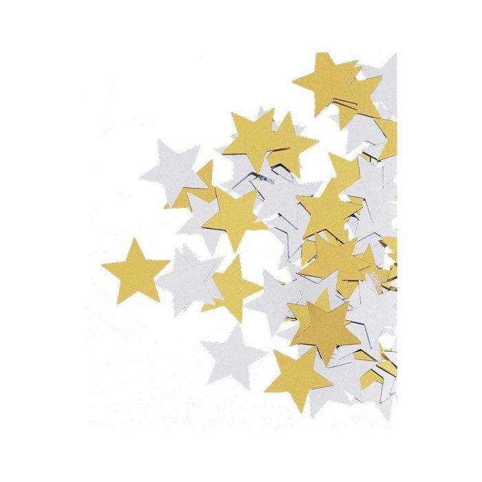 Confettis en forme d'étoile argentée de 1,5 cm, confettis ronds en feuille d'argent brillant, confettis pour décoration de fête ou ballons remplis