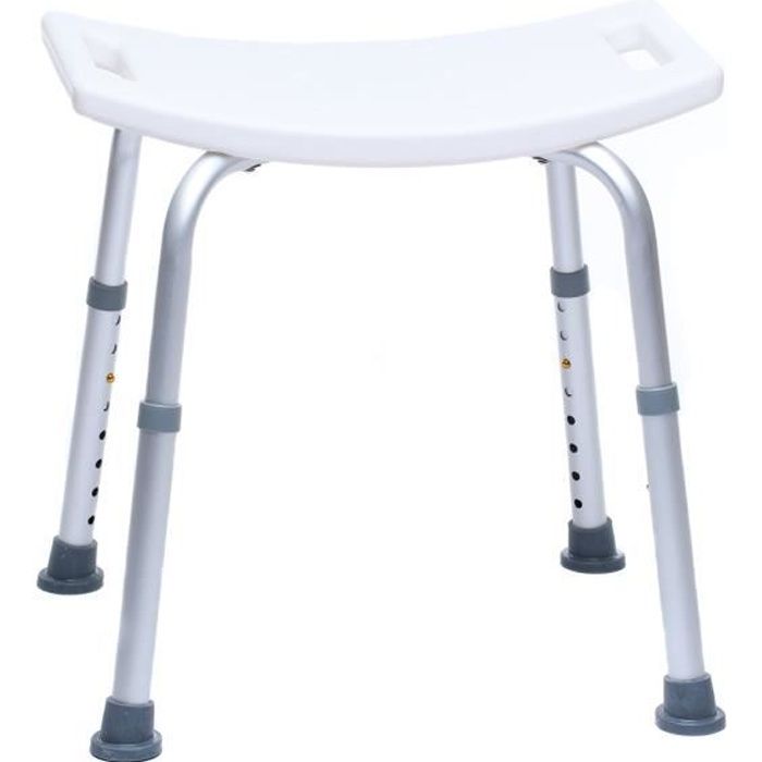 Chaise De Douche à Hauteur Réglable,SucceBuy Support De Barre Transversale, Tabouret De Bain Antidérapant,capacité De 226,8 Kg | Leroy Merlin