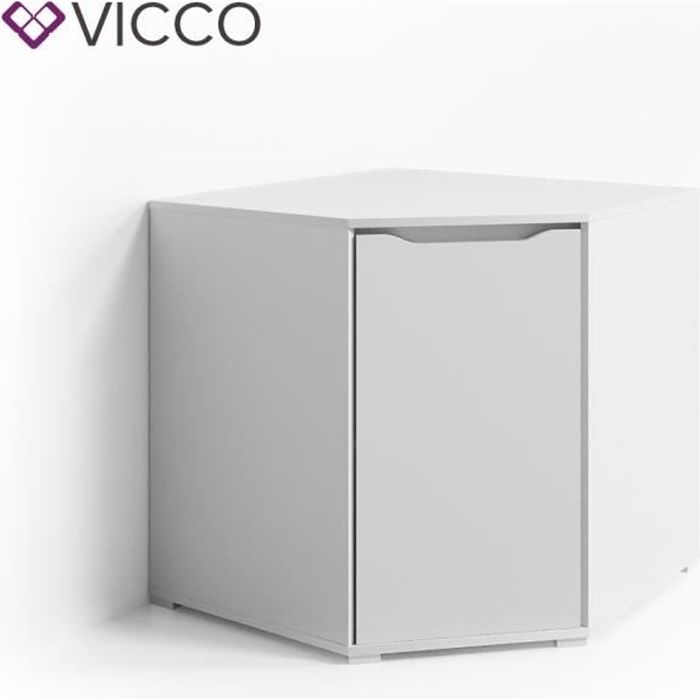 VICCO commode d'angle RUBEN blanc buffet multifonction