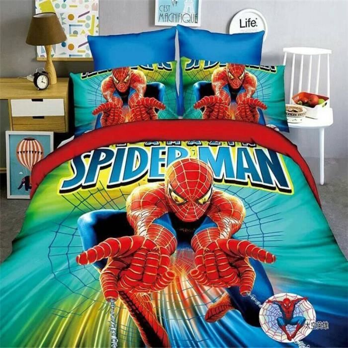 SCD-3136 Parure de lit Spiderman 3D Disney ensemble de literie pour enfants  housse de couette Textiles de maison Taille:200*200cm