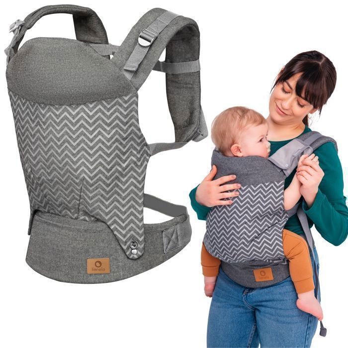 LIONELO Porte b&eacute;b&eacute; Margareet ergonomique 3 positions - Gris