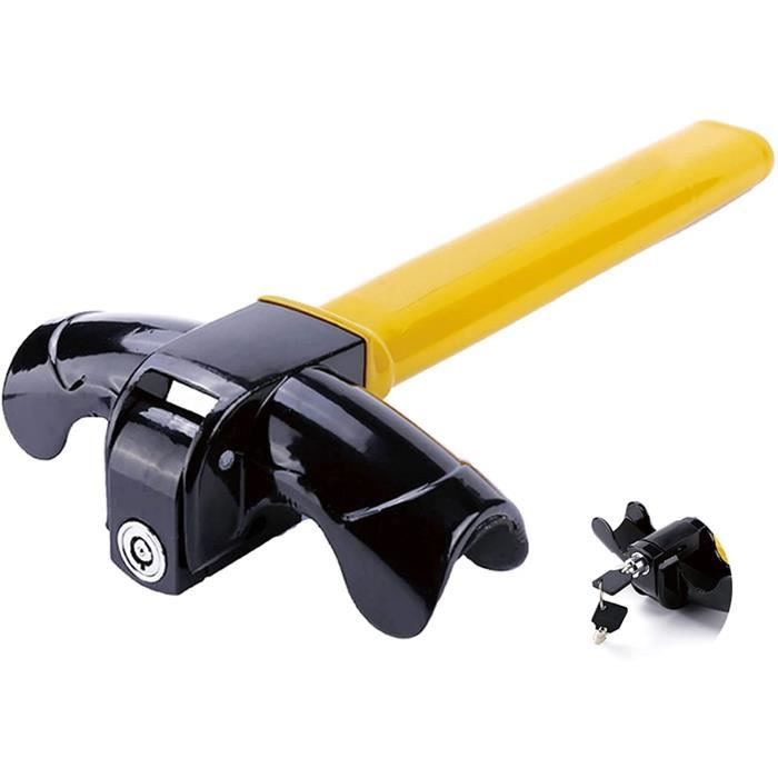 Serrure De Volant Avec Câble Acier Et étui Ceinture - Antivol Pour Voiture, SUV, Camionnette, Fourgon