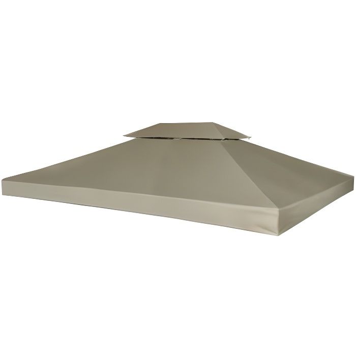 VIDAXL Toit de tente de reception 3x3 m Beige 270 g/m^2 pas cher 