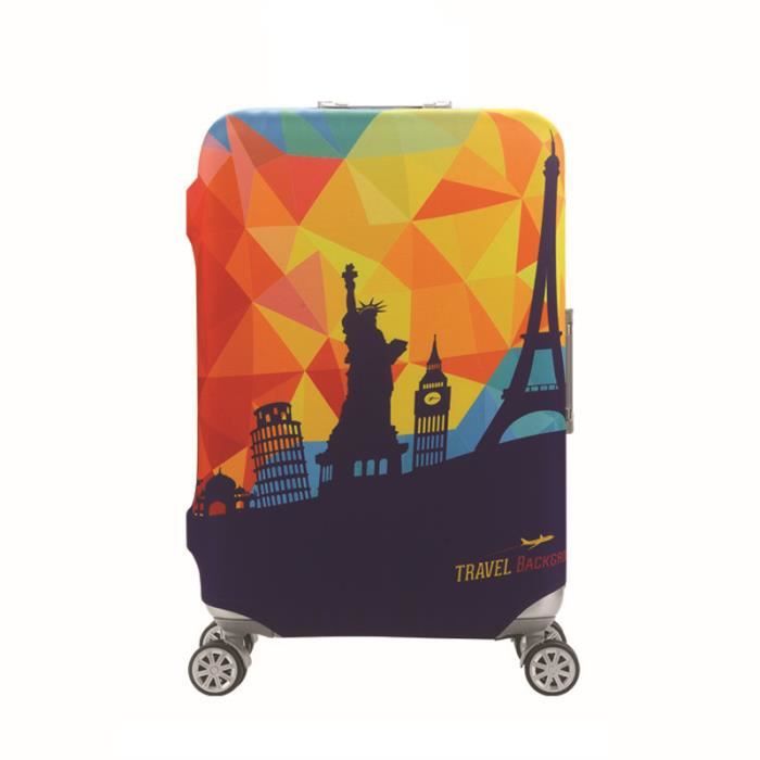 Housse De Valise élastique Lavable – Protection Anti-rayures Pour Bagages 22 à 24 Pouces, Motif Pratique Pour Repérage Rapide