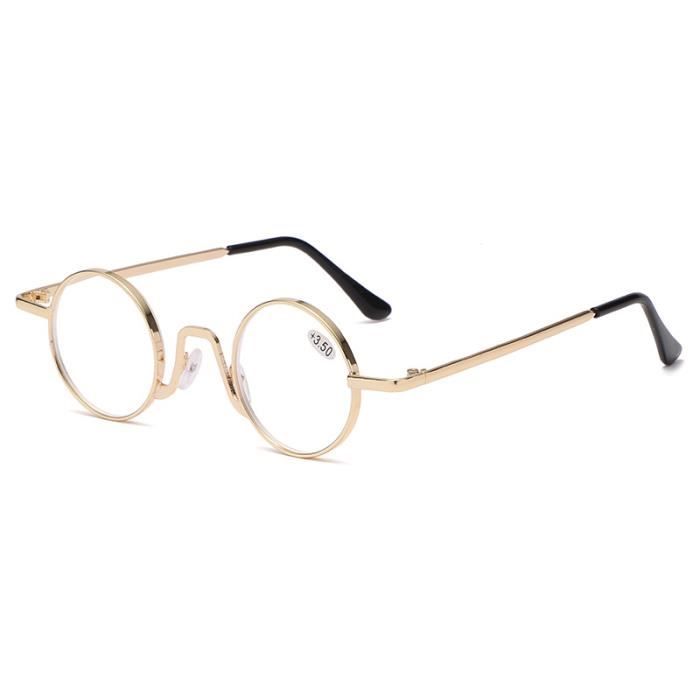 Lunettes de lecture rondes en métal, pour hommes et femmes, prebyopie, hypermétropie, monture