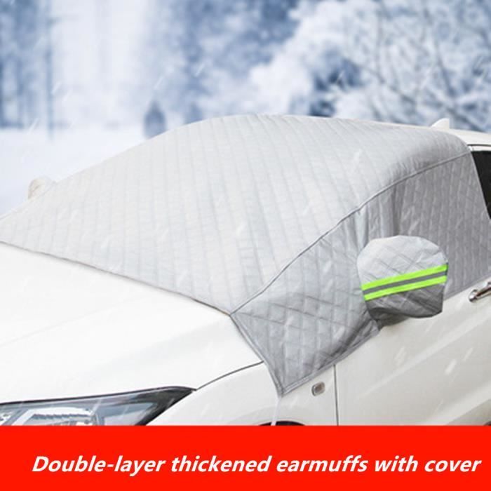 Couverture de neige pour pare-brise de voiture, Double couche