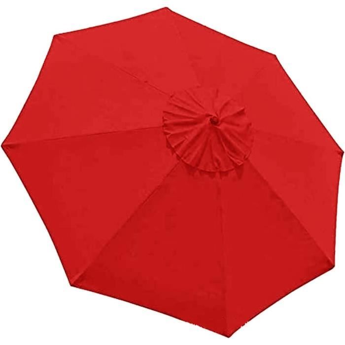 Toile De Rechange Parasol Déporté HWC-A96 4m Bordeaux - 220g/m² Polyester 8 Baleines