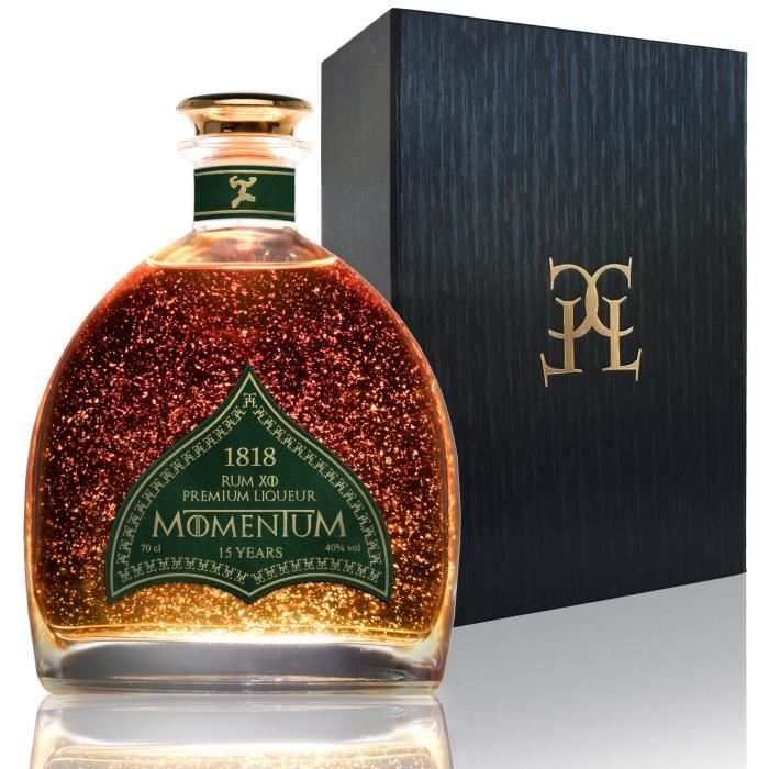 Coffret Rhum Vieux XO 1818 Momentum 15 Ans Premium Liqueur Feuille d