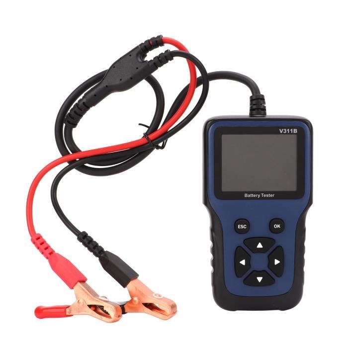 Testeur De Relais Automobile 12V/24V - Écran LCD - Pour Voiture, Bateau - Compatible Batteries Plomb, Lithium - Avec Pinces Crocodile
