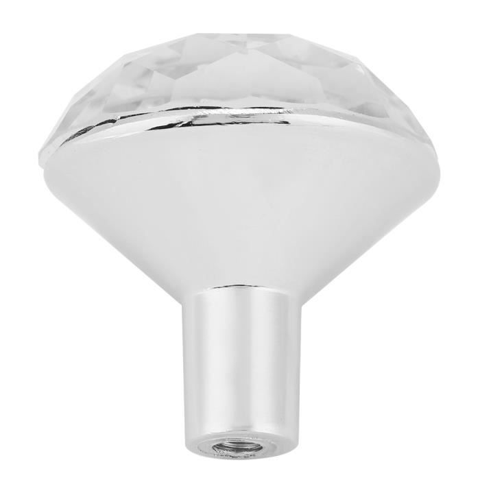 Bouton De Meuble Poignée Transparent Cristal Diament, Bouton De Porte