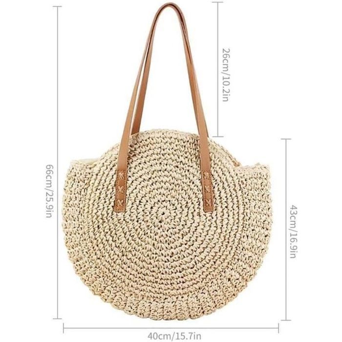 Sac bandoulière rond paille hotsell